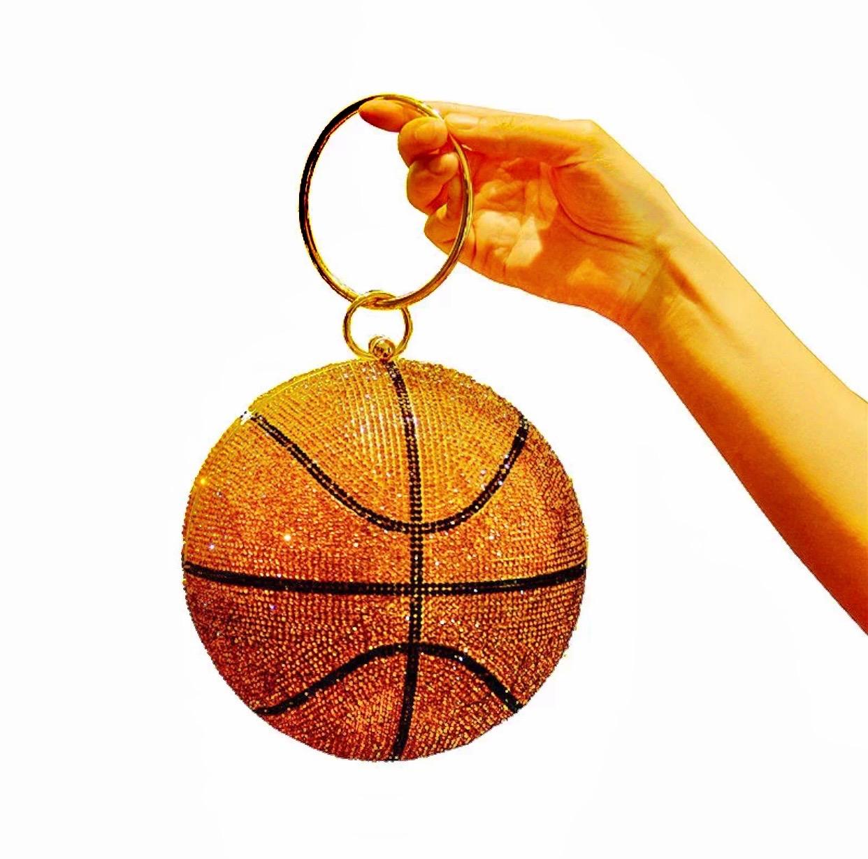 BillionaireBody Diamond Crystal Basketball Shaped bag